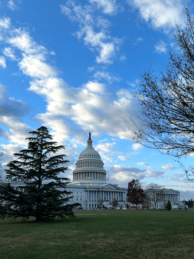 The Capitol building seen during the day.